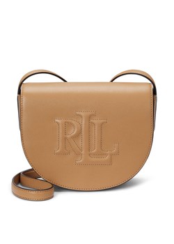 LAUREN RALPH LAUREN Torebka Witley Leather Medium Embossed Logo Crossbody Bag 431950130008 Brązowy ze sklepu MODIVO w kategorii Listonoszki - zdjęcie 182615231