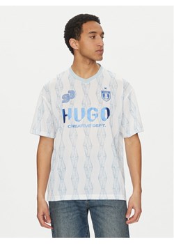 HUGO T-Shirt Notbal 50536080 Biały Oversize ze sklepu MODIVO w kategorii T-shirty męskie - zdjęcie 182615441