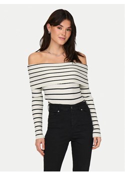 JDY Bluzka Liva 15336133 Écru Slim Fit ze sklepu MODIVO w kategorii Bluzki damskie - zdjęcie 182615751
