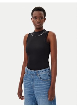 HUGO Top Delanive 50534050 Czarny Slim Fit ze sklepu MODIVO w kategorii Bluzki damskie - zdjęcie 182615891