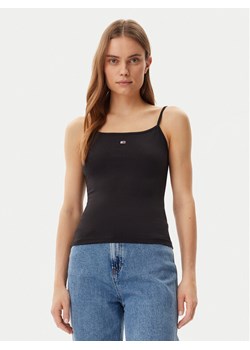 Tommy Jeans Top Essential DW0DW20675 Czarny Slim Fit ze sklepu MODIVO w kategorii Bluzki damskie - zdjęcie 182615954