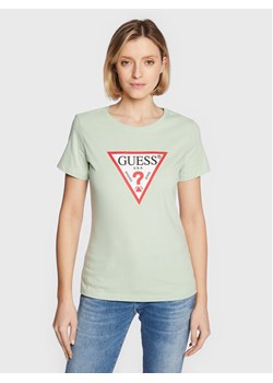 Guess T-Shirt Original W1YI1B I3Z11 Zielony Regular Fit ze sklepu MODIVO w kategorii Bluzki damskie - zdjęcie 182616032