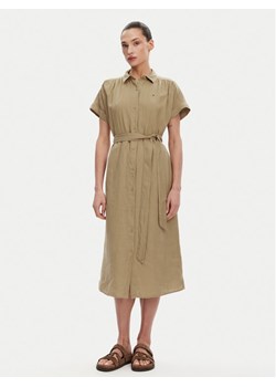 Tommy Hilfiger Sukienka koszulowa Ess WW0WW44653 Beżowy Regular Fit ze sklepu MODIVO w kategorii Sukienki - zdjęcie 182616291