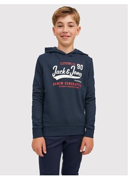 Jack&Jones Junior Bluza Logo 12212287 Granatowy Regular Fit ze sklepu MODIVO w kategorii Bluzy chłopięce - zdjęcie 182616301