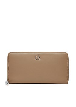 Calvin Klein Duży Portfel Damski Ck Daily Large Zip Around_Pbl K60K612850 Brązowy ze sklepu MODIVO w kategorii Portfele damskie - zdjęcie 182616564