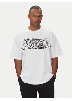 Versace Jeans Couture T-Shirt 78GAH6L1 Biały Regular Fit ze sklepu MODIVO w kategorii T-shirty męskie - zdjęcie 182616701