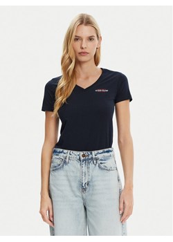 Guess Jeans T-Shirt W4YI23 J1314 Granatowy Slim Fit ze sklepu MODIVO w kategorii Bluzki damskie - zdjęcie 182616921