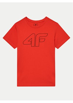 4F T-Shirt 4FJWMM00TTSHM1627 Czerwony Regular Fit ze sklepu MODIVO w kategorii T-shirty chłopięce - zdjęcie 182617174