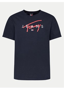 Tommy Jeans T-Shirt Signature Twist DM0DM19683 Granatowy Regular Fit ze sklepu MODIVO w kategorii T-shirty męskie - zdjęcie 182617311