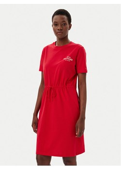 Tommy Hilfiger Sukienka codzienna WW0WW45529 Czerwony Regular Fit ze sklepu MODIVO w kategorii Sukienki - zdjęcie 182617523