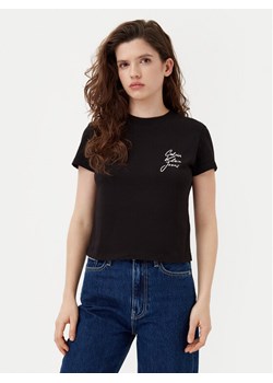 Calvin Klein Jeans T-Shirt Script Institutional J20J224984 Czarny Slim Fit ze sklepu MODIVO w kategorii Bluzki damskie - zdjęcie 182617964