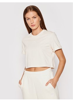 adidas T-Shirt adicolor Essentials Cropped H37880 Beżowy Standard Fit ze sklepu MODIVO w kategorii Bluzki damskie - zdjęcie 182618153
