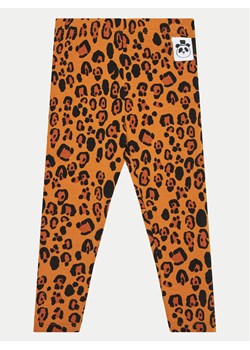 Mini Rodini Legginsy Basic Leopard 1000001013 Brązowy Slim Fit ze sklepu MODIVO w kategorii Spodnie dziewczęce - zdjęcie 182618200