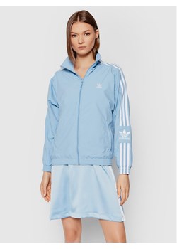 adidas Kurtka przejściowa adicolor Classics Lock-Up Track H20541 Błękitny Regular Fit ze sklepu MODIVO w kategorii Kurtki damskie - zdjęcie 182618250