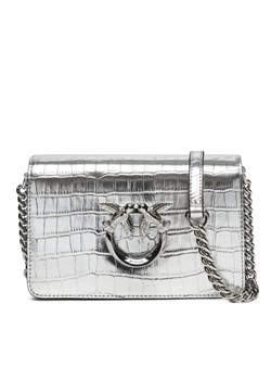 PINKO Torebka Love Click Mini AI 24-25 PLTT 100067 A1W5 Srebrny ze sklepu MODIVO w kategorii Kopertówki - zdjęcie 182618344