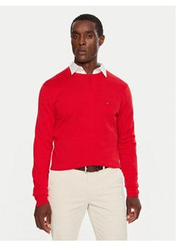 Tommy Hilfiger Sweter MW0MW14748 Czerwony Regular Fit ze sklepu MODIVO w kategorii Swetry męskie - zdjęcie 182618552