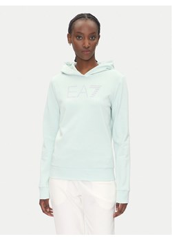 EA7 Emporio Armani Bluza 7W000095 AF12473 U9060 Niebieski Regular Fit ze sklepu MODIVO w kategorii Bluzy damskie - zdjęcie 182618980