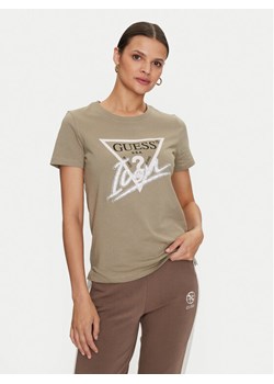 Guess T-Shirt Icon W4YI32 I3Z14 Zielony Regular Fit ze sklepu MODIVO w kategorii Bluzki damskie - zdjęcie 182619004