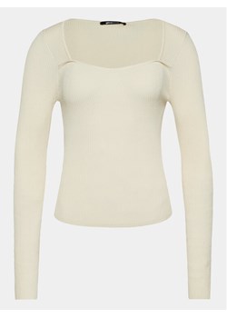 Gina Tricot Bluzka 21217 Écru Regular Fit ze sklepu MODIVO w kategorii Bluzki damskie - zdjęcie 182619240