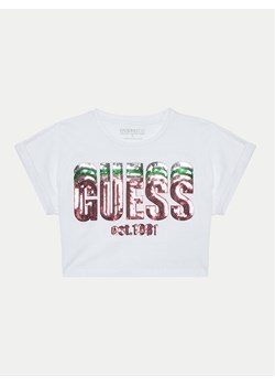 Guess T-Shirt J5RI10 K8HM4 Biały Regular Fit ze sklepu MODIVO w kategorii T-shirty chłopięce - zdjęcie 182619622