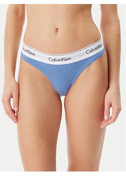 Calvin Klein Underwear Stringi 0000F3786E Niebieski ze sklepu MODIVO w kategorii Majtki damskie - zdjęcie 182619652