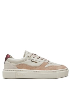 Calvin Klein Sneakersy Cupsole Lace Up W/Ml Mix M HW0HW02114 Beżowy ze sklepu MODIVO w kategorii Buty sportowe damskie - zdjęcie 182619761
