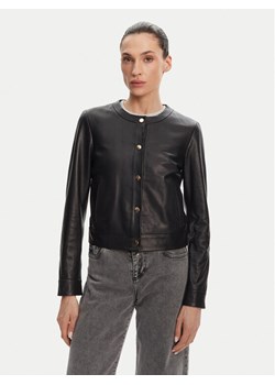Serge Pariente Kurtka skórzana Marion Czarny Slim Fit ze sklepu MODIVO w kategorii Kurtki damskie - zdjęcie 182619762