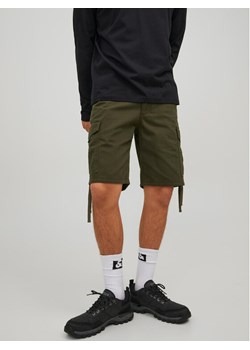 Jack&Jones Szorty materiałowe Marley 12229650 Zielony Cargo Fit ze sklepu MODIVO w kategorii Spodenki męskie - zdjęcie 182619884