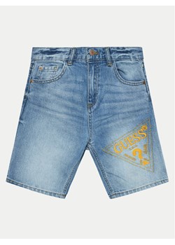 Guess Szorty jeansowe L4GD17 D41E0 Niebieski Regular Fit ze sklepu MODIVO w kategorii Spodenki chłopięce - zdjęcie 182620111