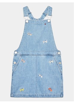 Tommy Hilfiger Sukienka jeansowa Dungaree KG0KG07194 D Niebieski Regular Fit ze sklepu MODIVO w kategorii Spódnice dziewczęce - zdjęcie 182620184
