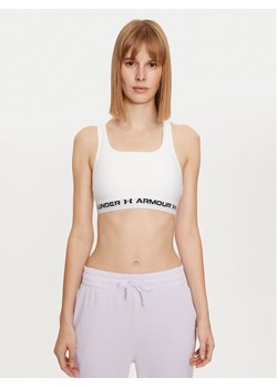 Under Armour Biustonosz sportowy Crossback Mid Bra 1361034 Biały ze sklepu MODIVO w kategorii Biustonosze - zdjęcie 182620533