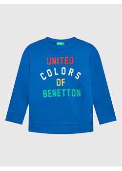 United Colors Of Benetton Bluza 3J70G104B Niebieski Regular Fit ze sklepu MODIVO w kategorii Bluzy chłopięce - zdjęcie 182620692