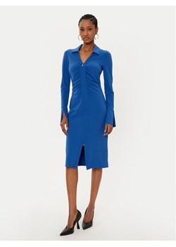 Patrizia Pepe Sukienka koktajlowa 8A1452/J129-CA37 Niebieski Slim Fit ze sklepu MODIVO w kategorii Sukienki - zdjęcie 182620904