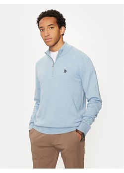 U.S. Polo Assn. Sweter MUP2963 Błękitny Regular Fit ze sklepu MODIVO w kategorii Swetry męskie - zdjęcie 182621173