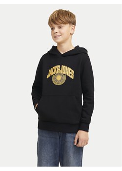 Jack&Jones Junior Bluza Kam Varsity 12266761 Czarny Standard Fit ze sklepu MODIVO w kategorii Bluzy chłopięce - zdjęcie 182621202