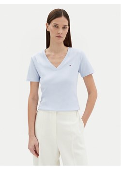 Tommy Hilfiger T-Shirt New Cody WW0WW40584 Błękitny Slim Fit ze sklepu MODIVO w kategorii Bluzki damskie - zdjęcie 182621221
