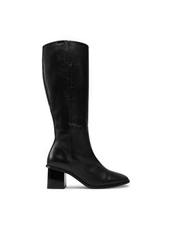 Calvin Klein Kozaki Heel Knee Boot 50 W/Ml Lth HW0HW02321 Czarny ze sklepu MODIVO w kategorii Kozaki damskie - zdjęcie 182621350