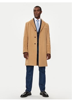 Boss Płaszcz wełniany H-Hyde 50525739 Beżowy Slim Fit ze sklepu MODIVO w kategorii Płaszcze męskie - zdjęcie 182621432