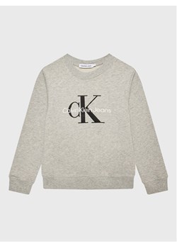 Calvin Klein Jeans Bluza Monogram Logo IU0IU00265 Szary Regular Fit ze sklepu MODIVO w kategorii Bluzy chłopięce - zdjęcie 182621603
