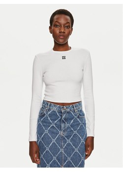 Hugo Bluzka Dafilomena_3 50518378 Biały Slim Fit ze sklepu MODIVO w kategorii Bluzki damskie - zdjęcie 182621610