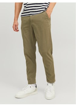Jack&Jones Chinosy Harlow 12242188 Zielony Tapered Fit ze sklepu MODIVO w kategorii Spodnie męskie - zdjęcie 182621800