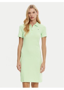 Tommy Hilfiger Sukienka codzienna WW0WW43228 Zielony Slim Fit ze sklepu MODIVO w kategorii Sukienki - zdjęcie 182621843