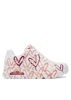 Skechers Sneakersy Uno - Dripping In Love 155507/WCRL Biały ze sklepu MODIVO w kategorii Buty sportowe damskie - zdjęcie 182622150