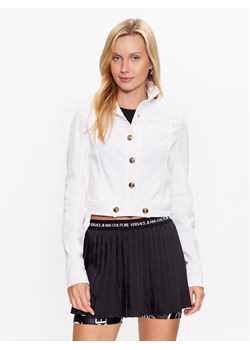 Versace Jeans Couture Kurtka jeansowa 74HAS404 Biały Regular Fit ze sklepu MODIVO w kategorii Kurtki damskie - zdjęcie 182622343