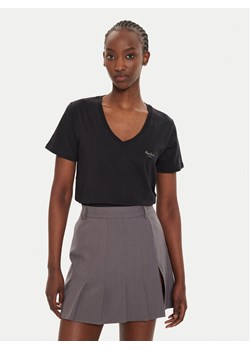 Pepe Jeans T-Shirt Fiore PL505948 Czarny Regular Fit ze sklepu MODIVO w kategorii Bluzki damskie - zdjęcie 182622452