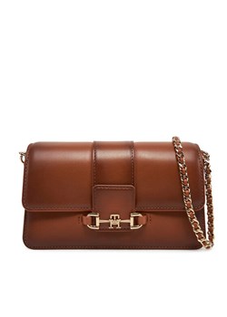 Tommy Hilfiger Torebka Heritage Leather Crossover Burn AW0AW17398 Brązowy ze sklepu MODIVO w kategorii Kopertówki - zdjęcie 182622580