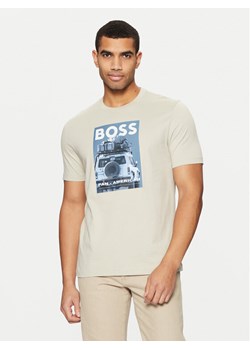 BOSS T-Shirt Te_Mextour 50535079 Beżowy Regular Fit ze sklepu MODIVO w kategorii T-shirty męskie - zdjęcie 182622722