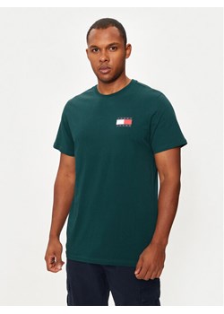 Tommy Jeans T-Shirt Essential DM0DM20740 Zielony Slim Fit ze sklepu MODIVO w kategorii T-shirty męskie - zdjęcie 182622733