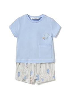 Mayoral Komplet t-shirt i spodenki 1202 Błękitny Regular Fit ze sklepu MODIVO w kategorii Komplety niemowlęce - zdjęcie 182622862