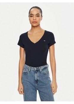 Tommy Jeans T-Shirt DW0DW20458 Granatowy Slim Fit ze sklepu MODIVO w kategorii Bluzki damskie - zdjęcie 182622932